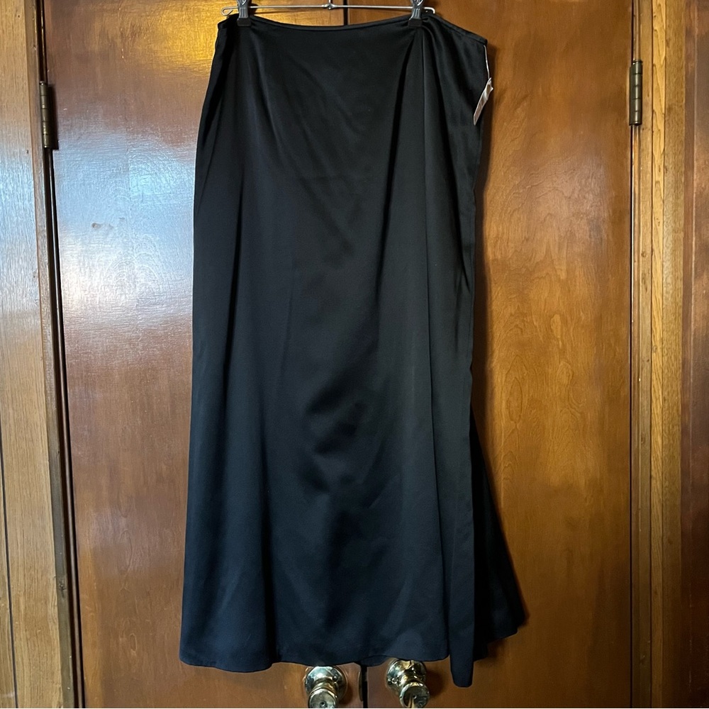 Black silk skirt